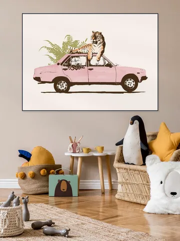 Tiger on Car