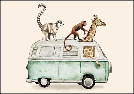 Van with Animals