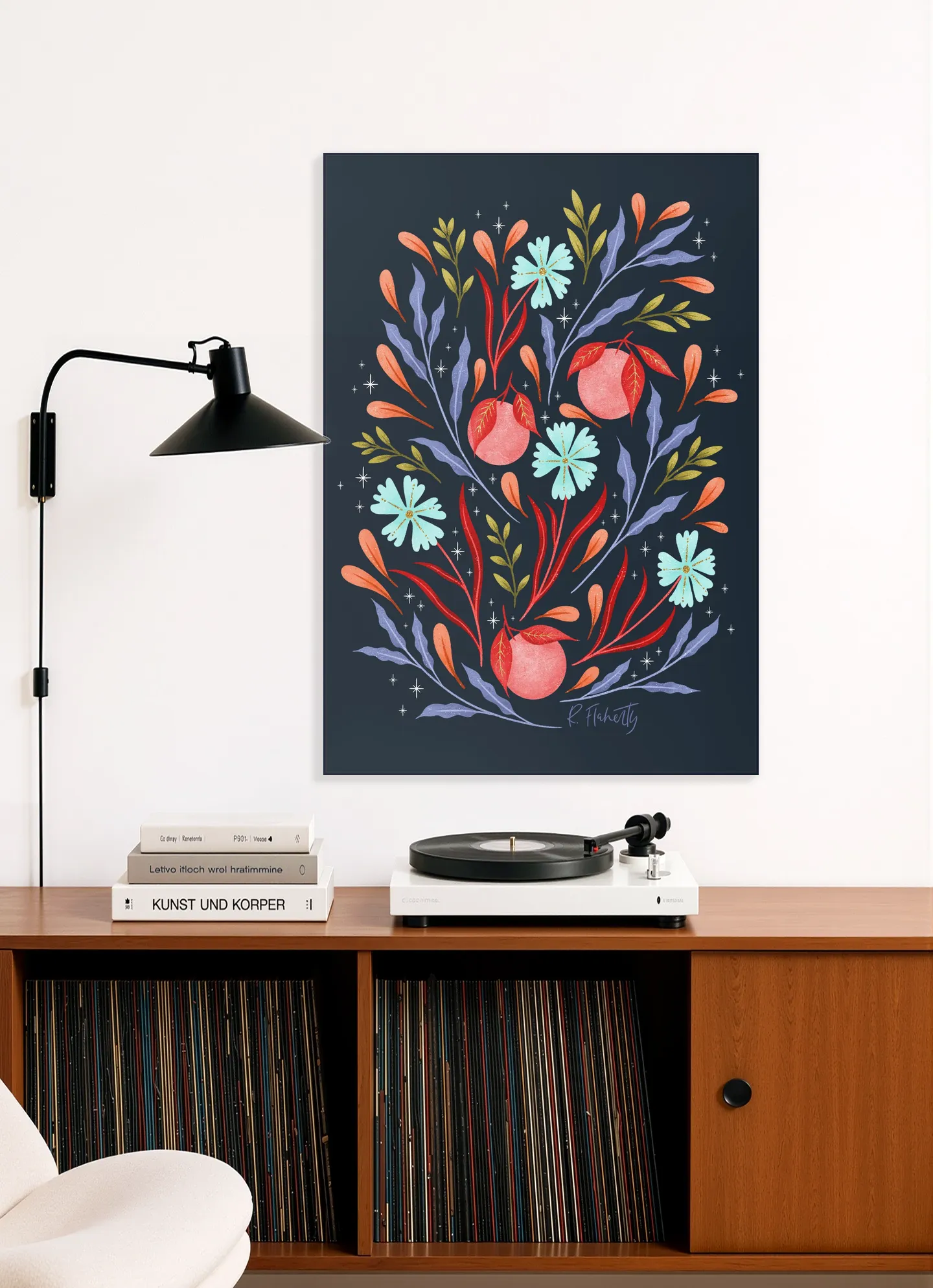 Wild Flowers and Oranges Coral