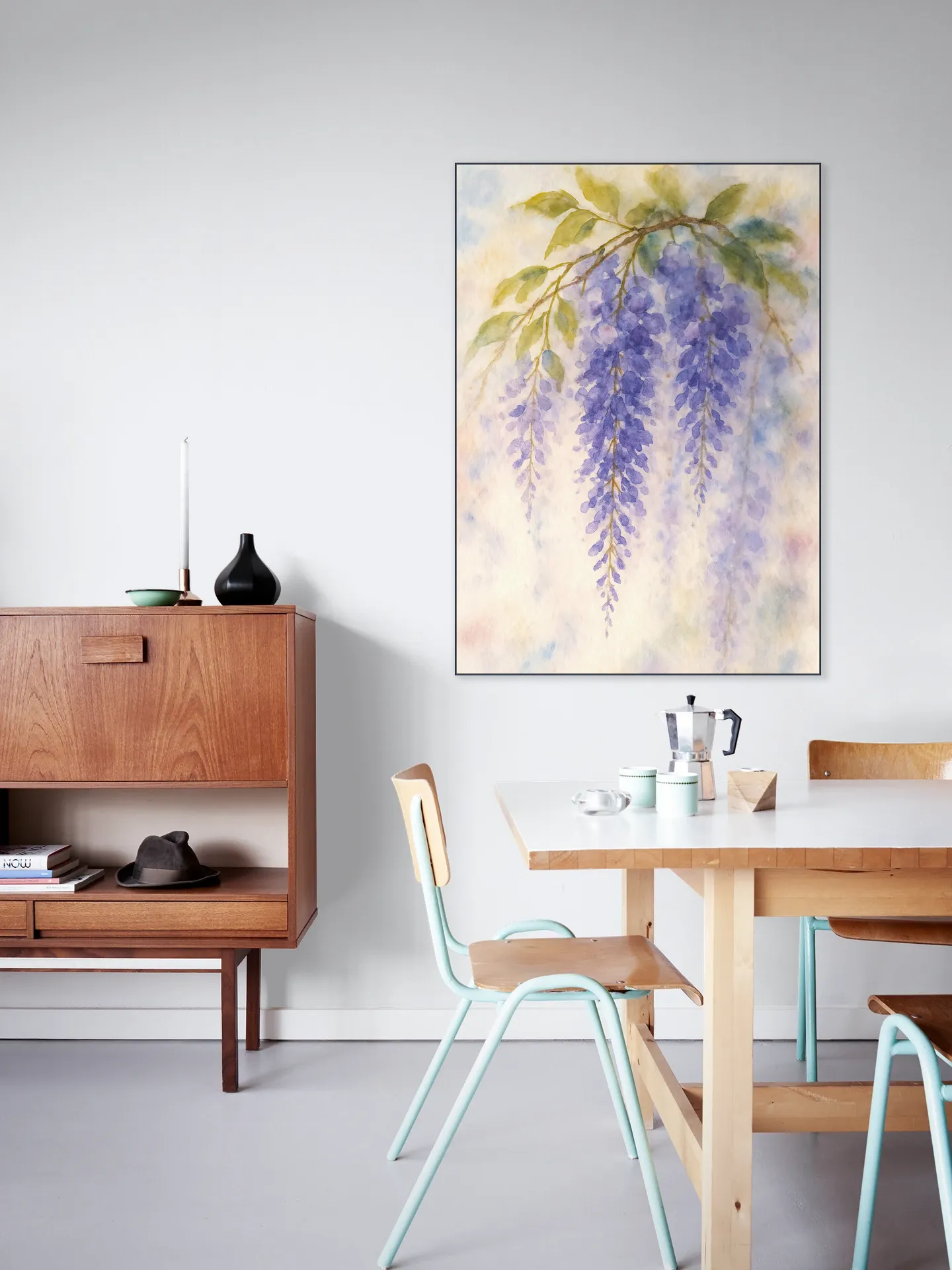 Blauwe Regen in Pastel Kleuren