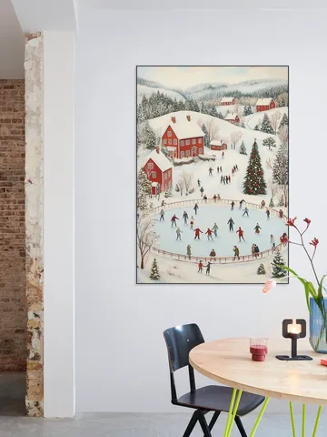 Winter Wonderland Ice Skating Scene