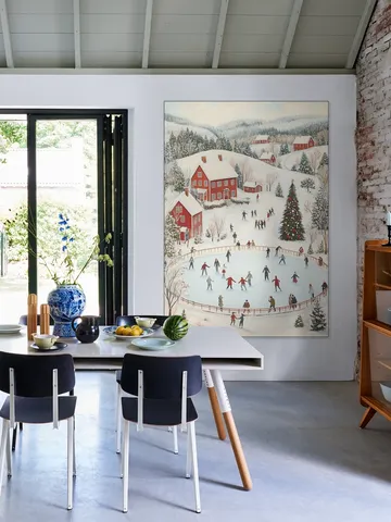 Winter Wonderland Ice Skating Scene