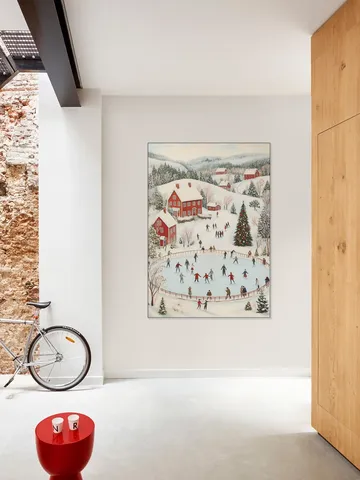 Winter Wonderland Ice Skating Scene