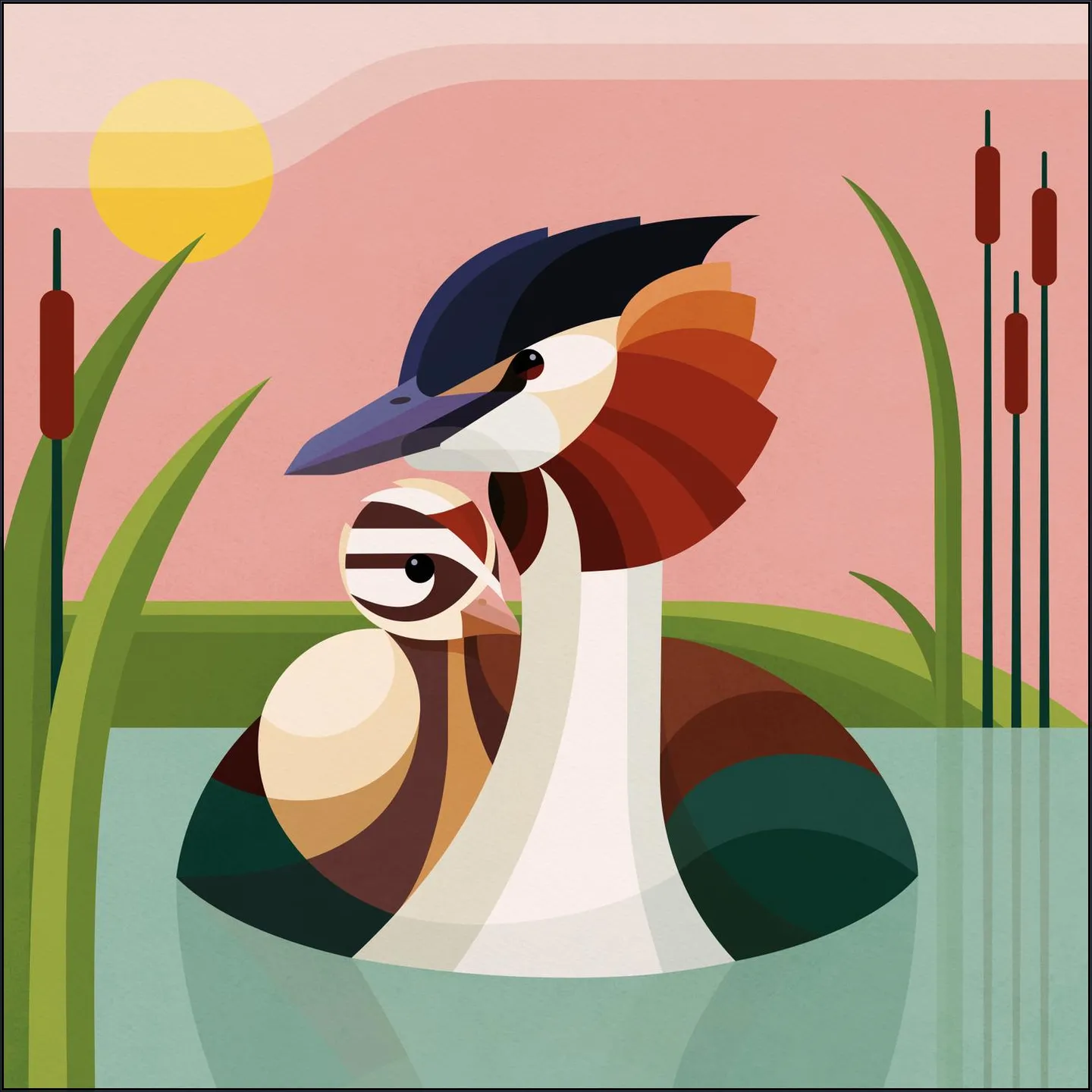 Grebe - pink