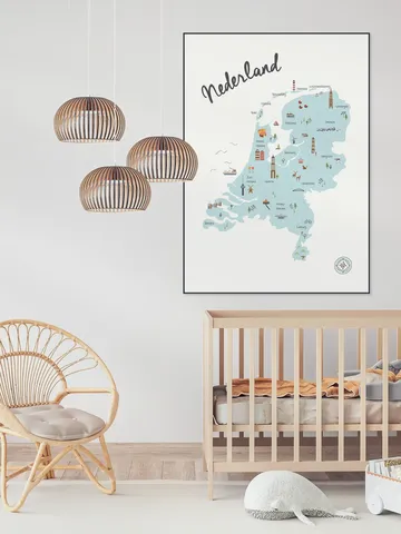 The Netherlands Kids Map blue