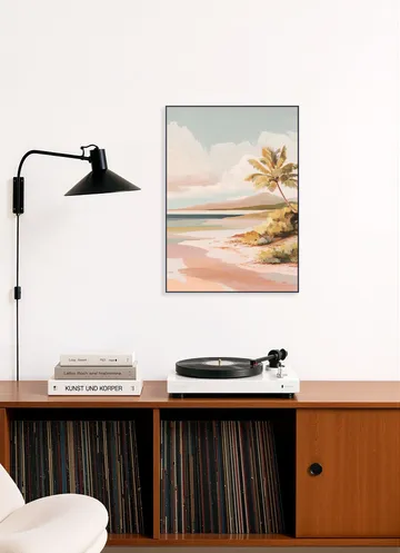 Pastel Tropical Lagoon Landscape
