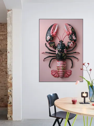 Pink Black Flower Lobster