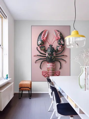 Pink Black Flower Lobster