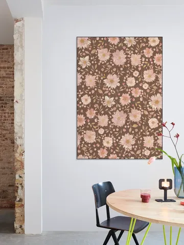 Boho Watercolour Flowers Retro Terracotta