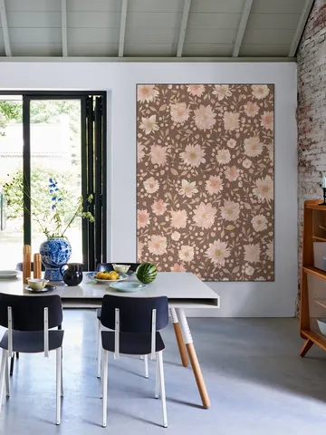 Boho Watercolour Flowers Retro Terracotta