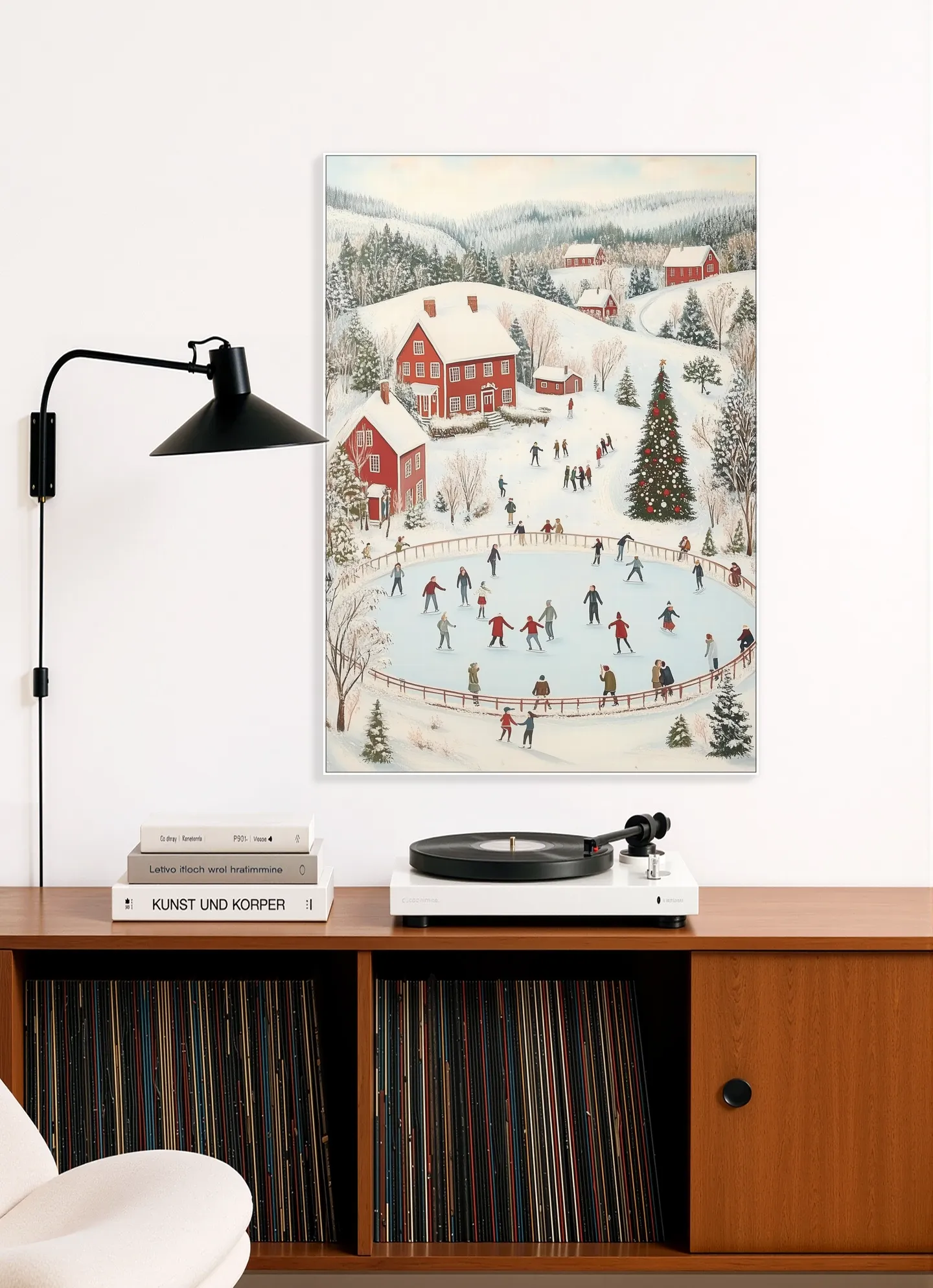 Winter Wonderland Ice Skating Scene