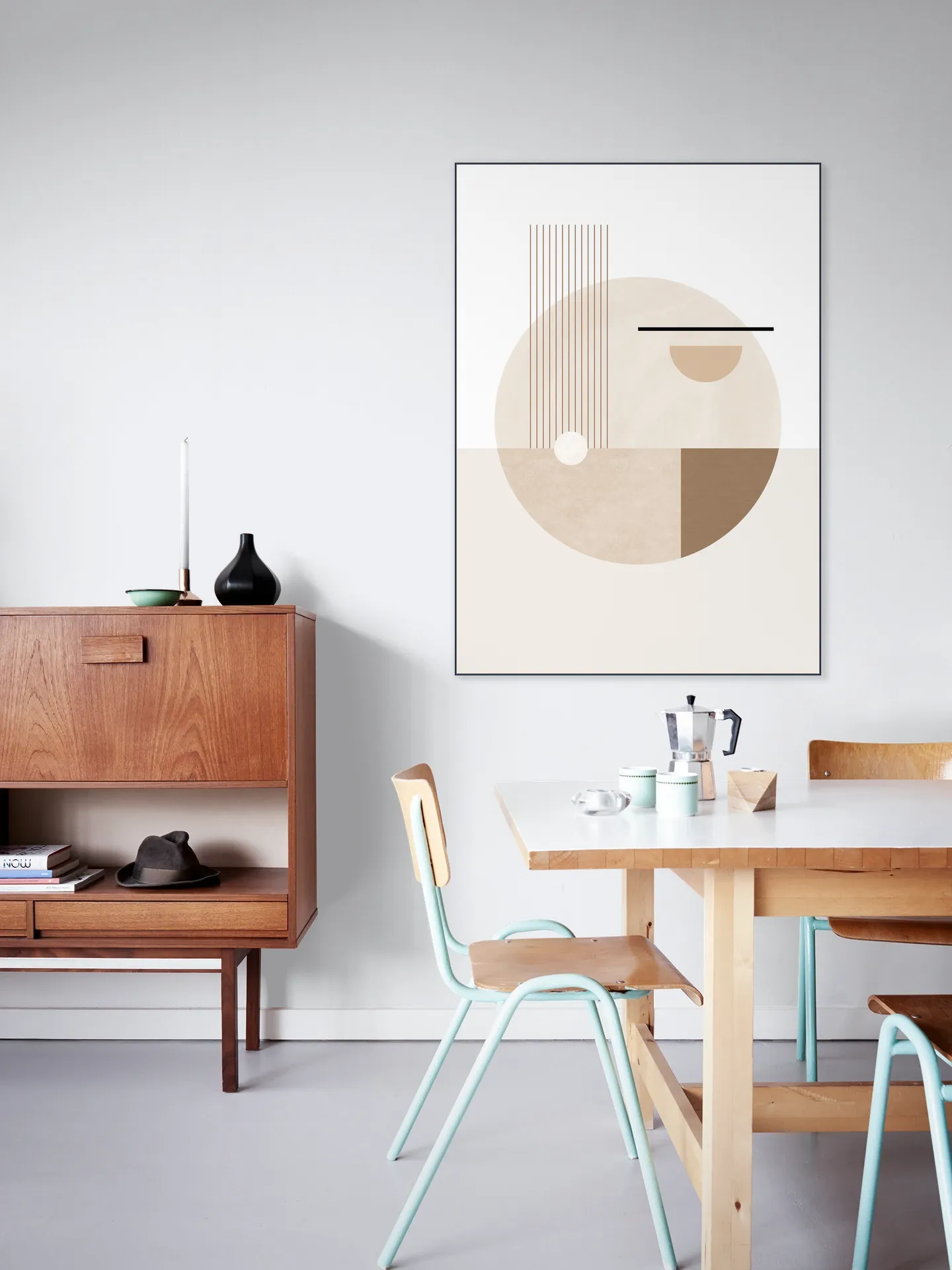 Neutral Semicircles Poster No.2