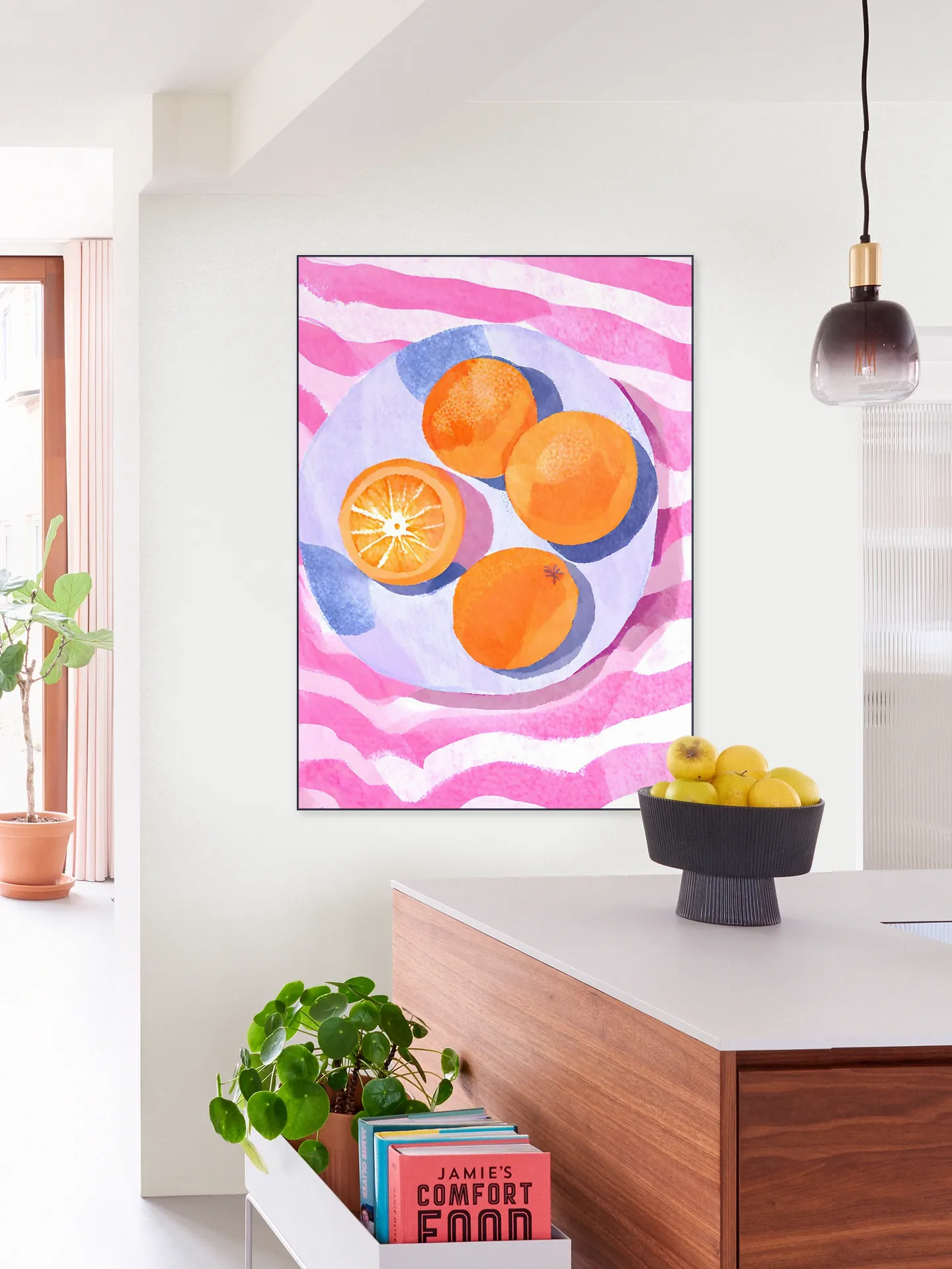 Orangen auf Teller 
