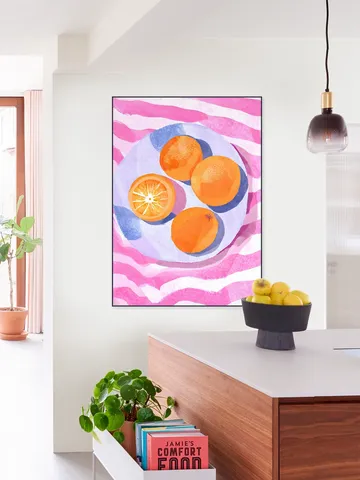 Orangen auf Teller 