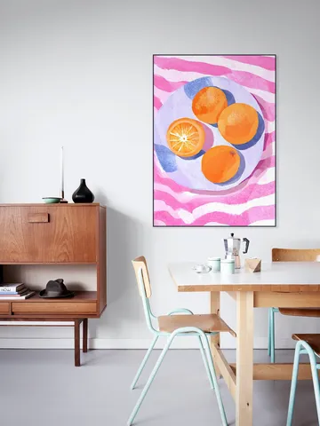 Orangen auf Teller 