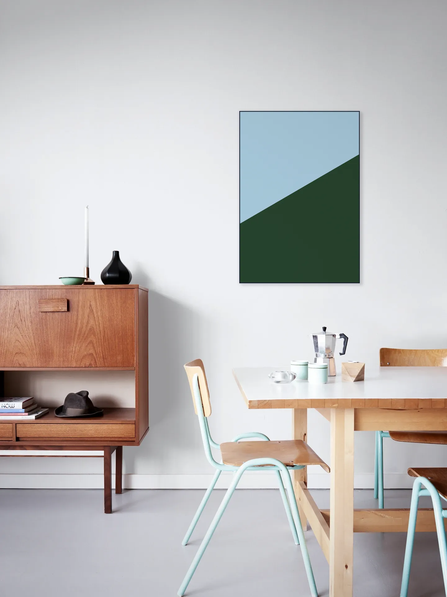 Color blocking - Blue Green