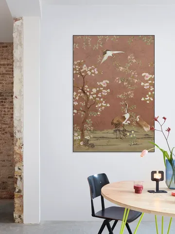 Chinoiserie Birds And Blossom Trees Terracotta