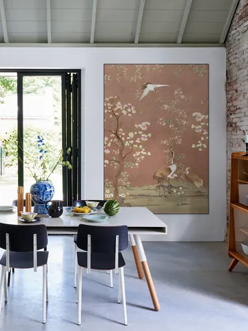 Chinoiserie Birds And Blossom Trees Terracotta