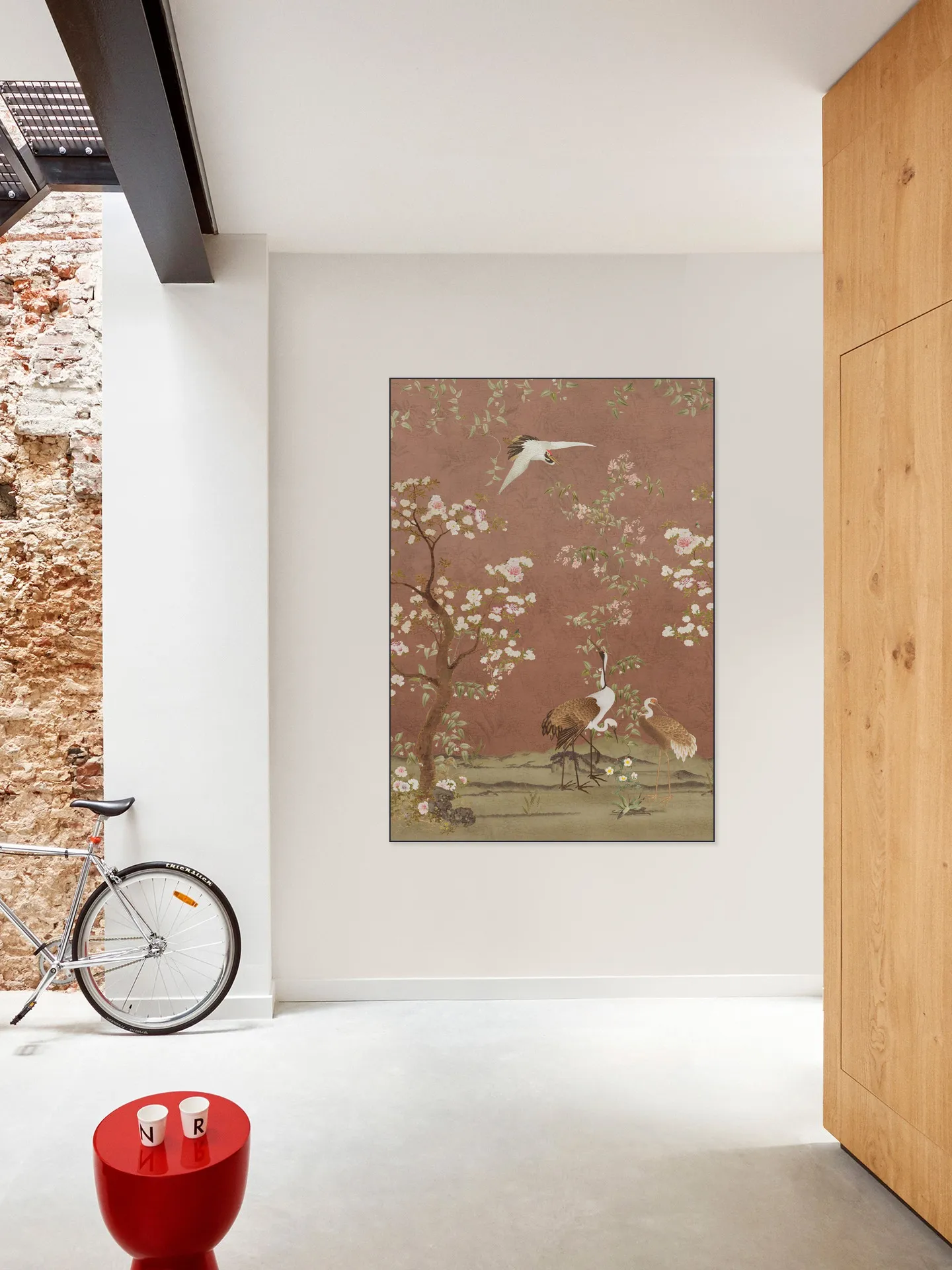 Chinoiserie Birds And Blossom Trees Terracotta