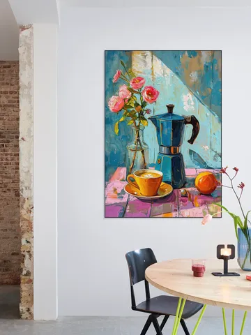 Painting of an Espresso Coffee Pot