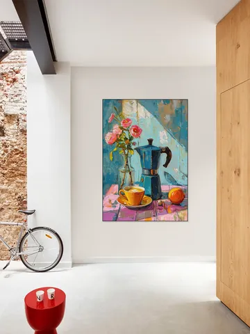 Painting of an Espresso Coffee Pot
