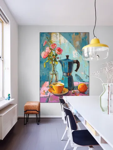Painting of an Espresso Coffee Pot
