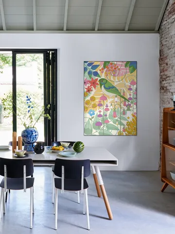 Evening Bird with Flowers