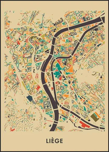 Liège Mosaic Map