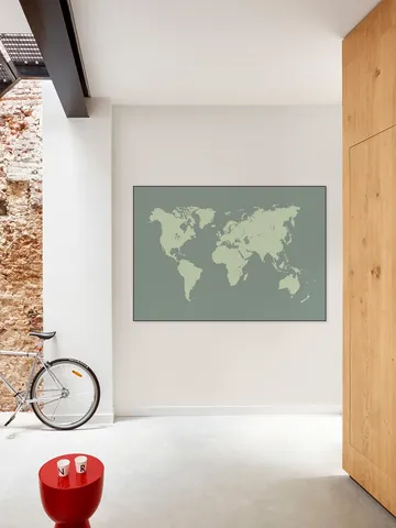 World Map olive