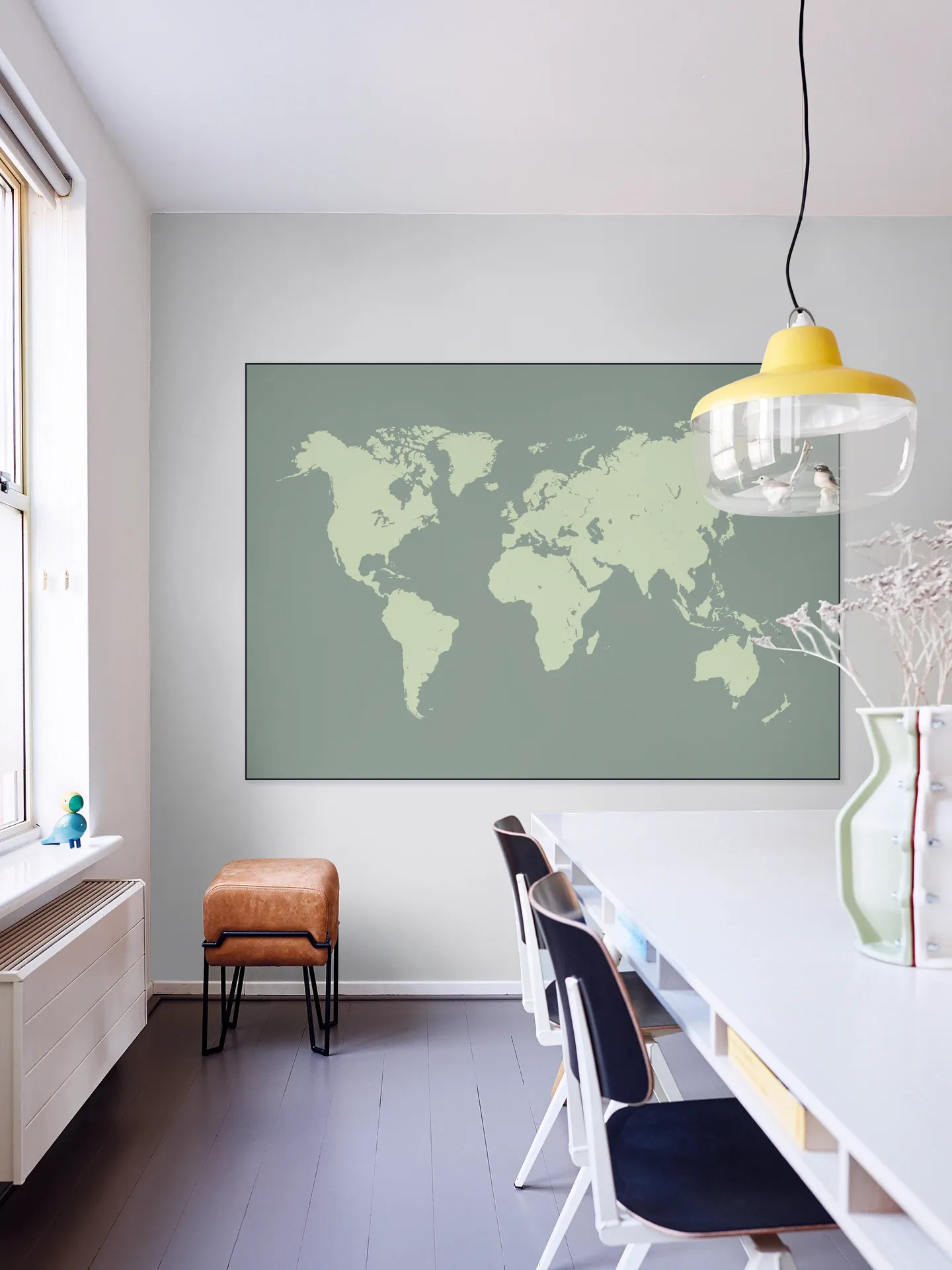 World Map olive