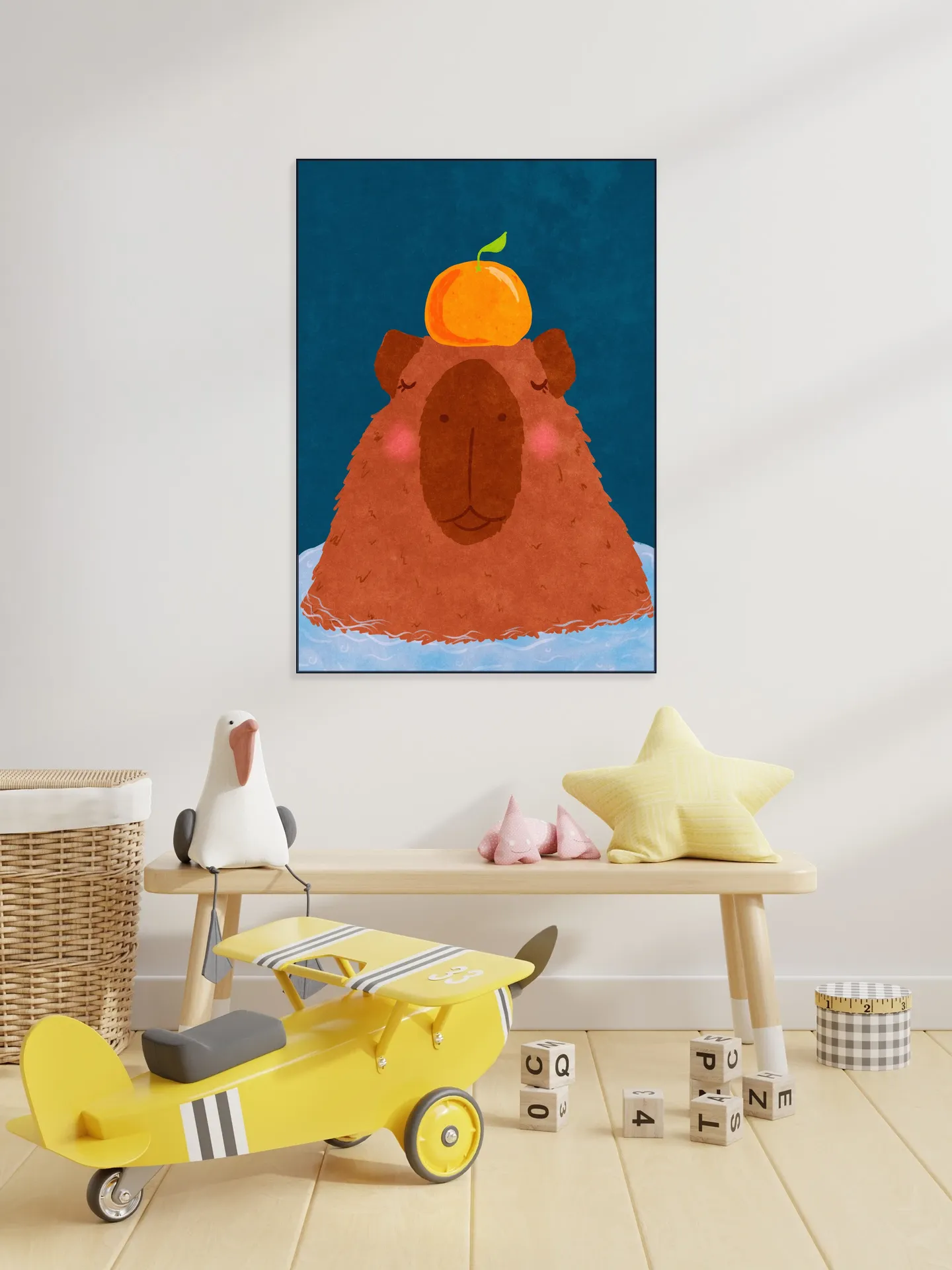 Capybara With Orange