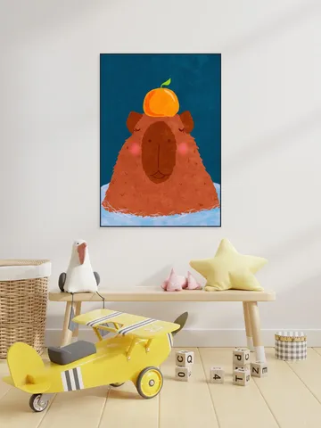 Capybara With Orange