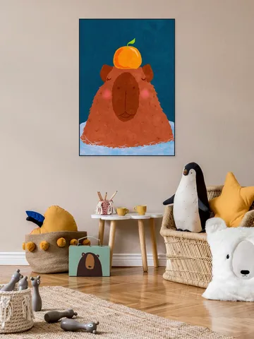 Capybara With Orange