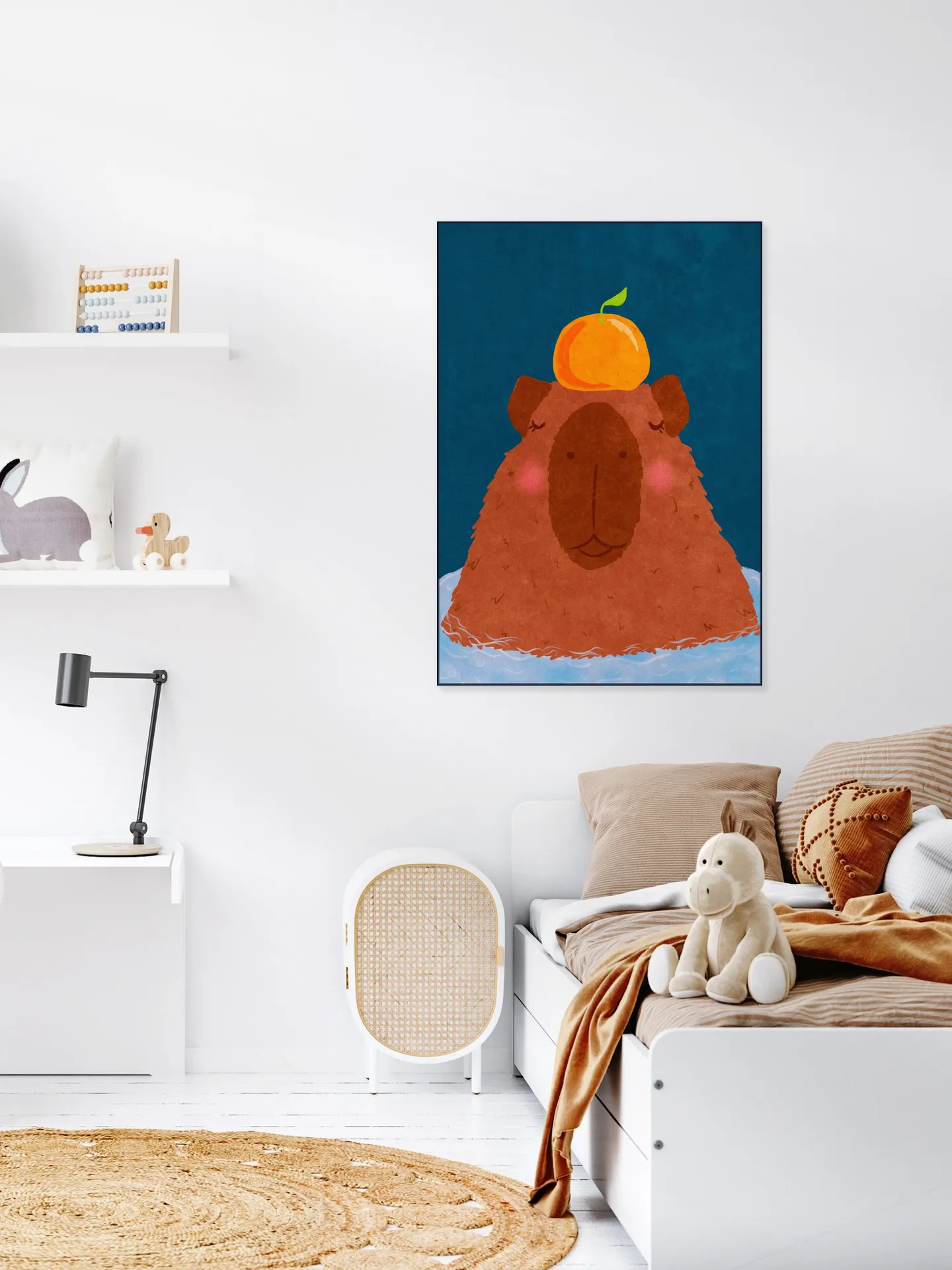 Capybara With Orange