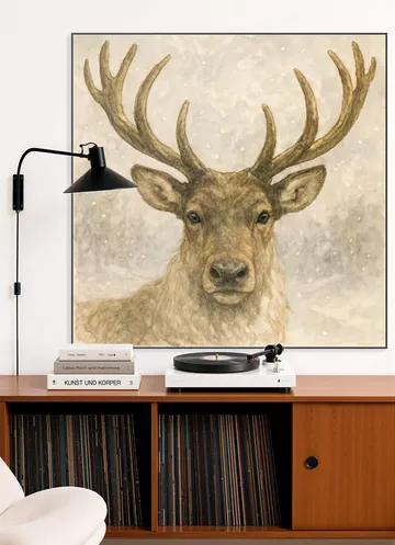 A Stag in the Snow