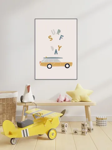 Surfing Retro Car