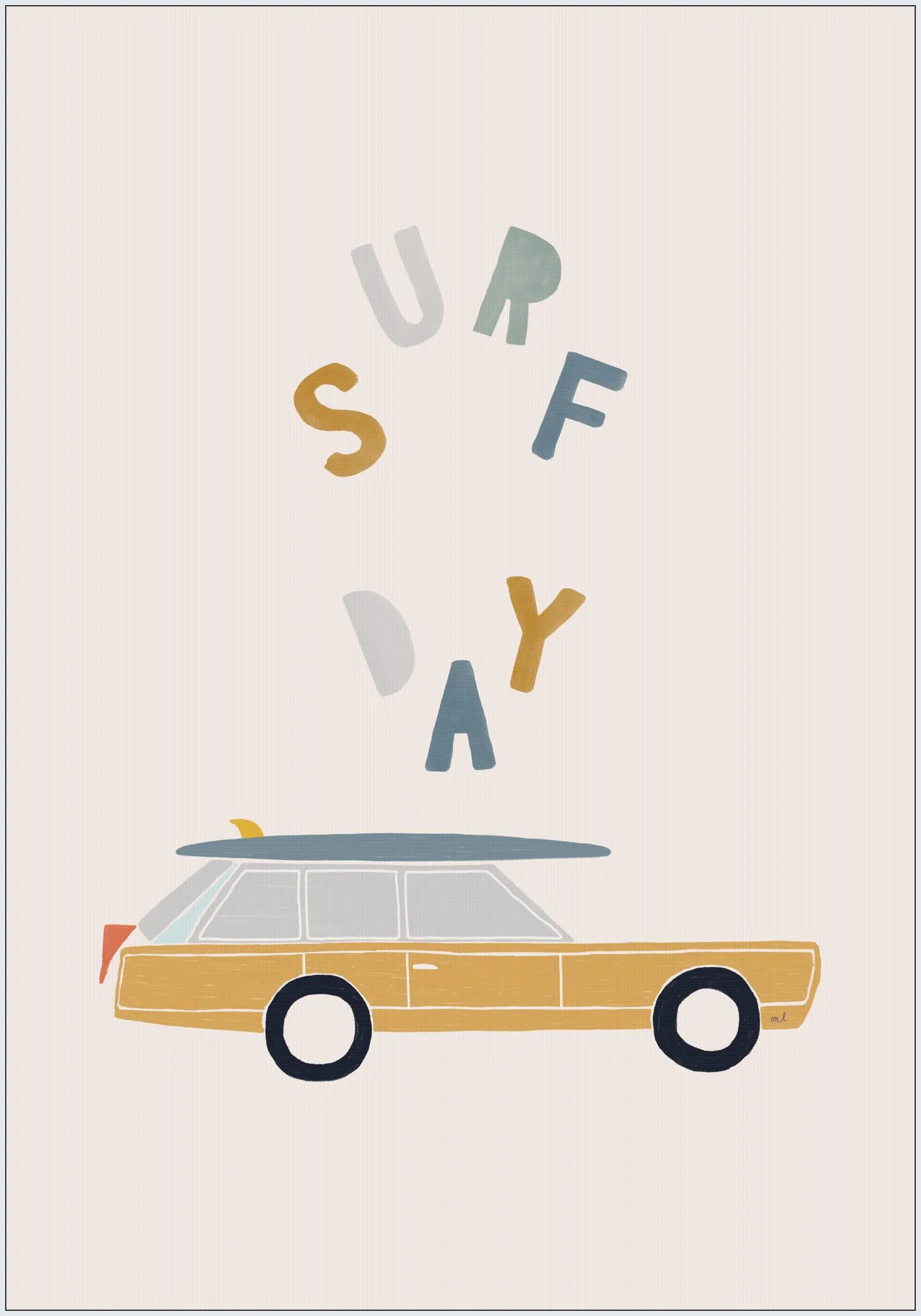 Surfing Retro Car