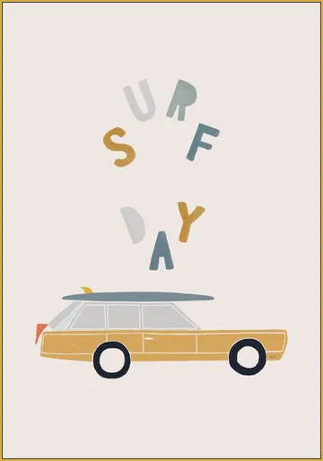 Surfing Retro Car