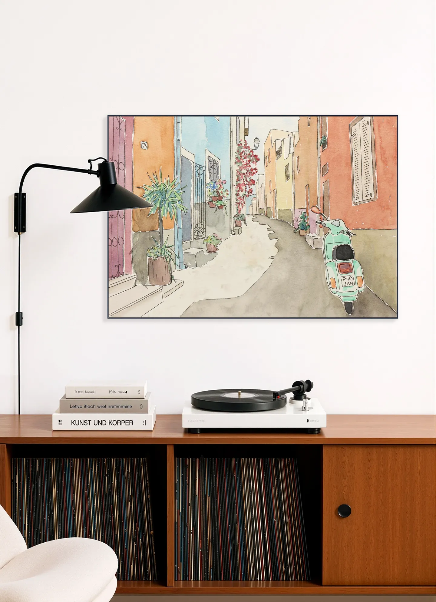 Scooter in Mediterranean Street 