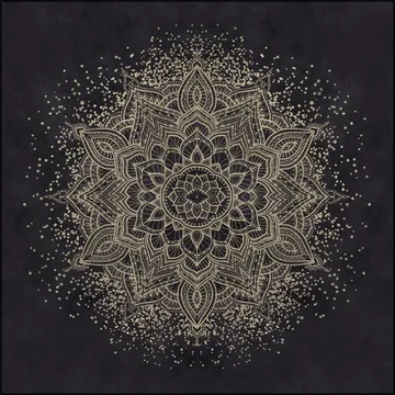 Dark golden boho mandala