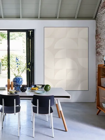 Mid century retro geometry - ivory