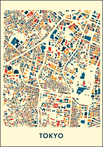 Tokyo Mosaic City Map