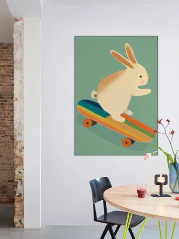 Bunny On Skateboard
