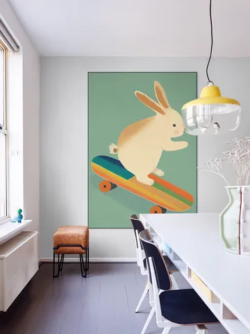 Bunny On Skateboard