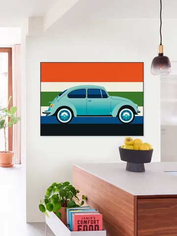 Mint Vintage Car with Stripes