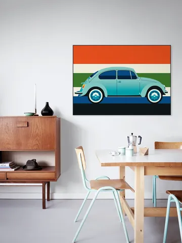 Mint Vintage Car with Stripes