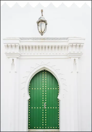 Green Door In Morocco