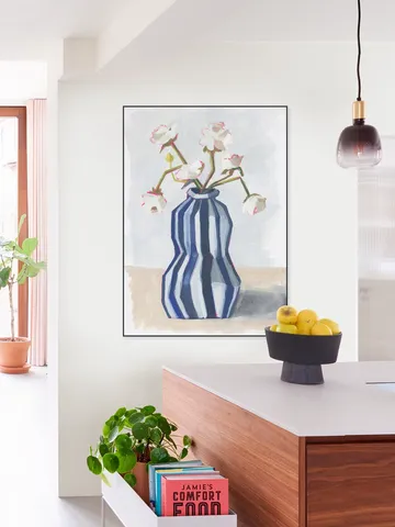Flowers in a striped vase II