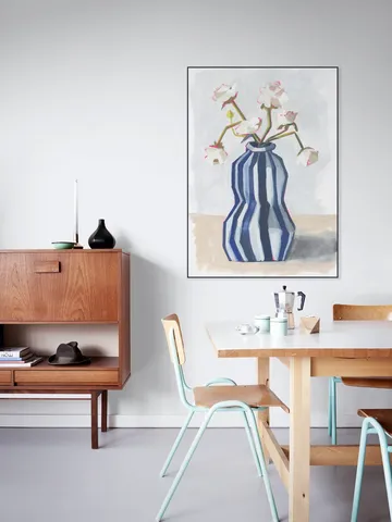 Flowers in a striped vase II