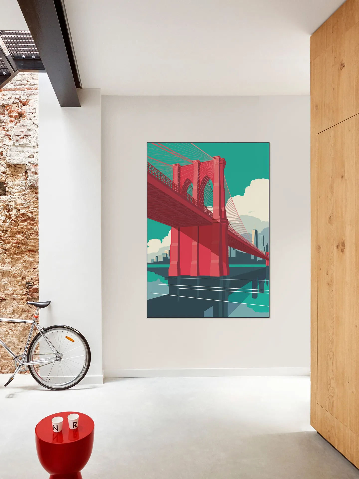 NYC - Brooklyn Bridge Red
